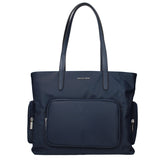 Michael Kors blauwe stoffen schoudertas