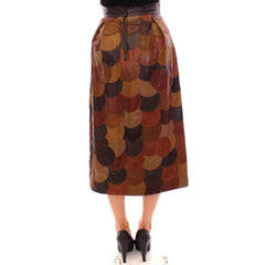 Dolce & Gabbana Bruine Midi Rok van Lamsleer