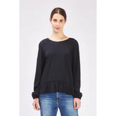 Gas Black Polyester Long Sleeve T-Shirt