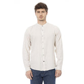 Baldinini Trend White Rayon Long Sleeve T-Shirt
