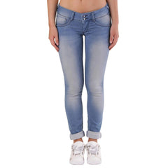 With Blue Cotton Skinny Jeans