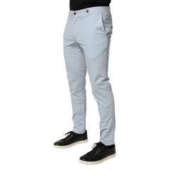 Daniele Alessandrini Light Blue Skinny Dress Trouser Pants