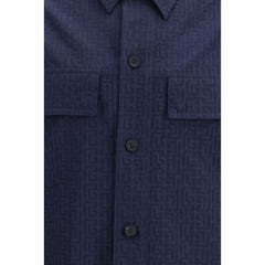Balmain Blue Cotton Coat