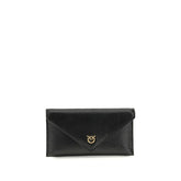 PINKO Black Calf Leather Bos Taurus Handbag