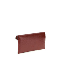 PINKO Bordeaux-farbene Kalbsleder-Clutch aus Bos Taurus