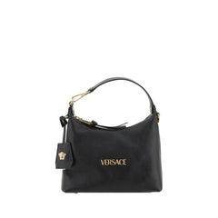 Versace Handtasche aus schwarzem Kalbsleder Bos Taurus