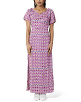 Alleen Paarse Viscose Casual Jurk