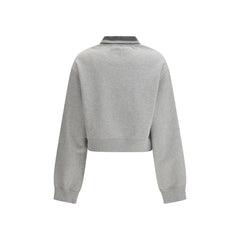 Miu Miu Grau Baumwoll-Sweatshirt