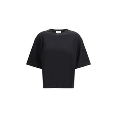 Loulou De Saison Schwarzes Baumwoll-T-Shirt