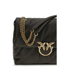 PINKO Bicolor Calf Leather Bos Taurus Shoulder Bag