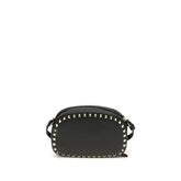 Valentino Garavani Black Calf Leather Bos Taurus Shoulder Bag