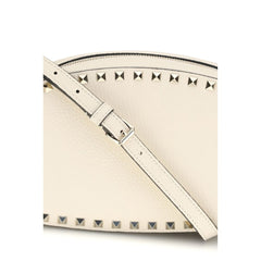 Valentino Garavani Beige Calf Leather Bos Taurus Shoulder Bag