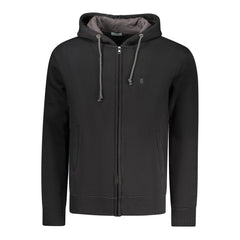 Coveri Moving Schwarzes Kapuzen-Sweatshirt für Herren aus Baumwolle