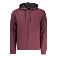 Coveri Moving Red Cotton Men's Hooded Sweatshirt