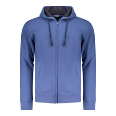 Coveri Moving Blue Cotton Men's Hoodie Sweatshirt