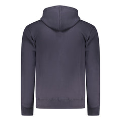 Coveri Moving Blue Cotton Men's Hooded Sweatshirt