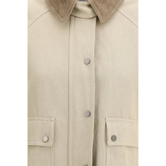 Brunello Cucinelli Beiger Baumwollmantel