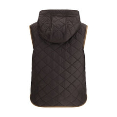 Brunello Cucinelli Braune ärmellose Nylonjacke