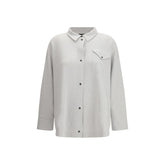 Fabiana Filippi Gray Wool Dress Shirt