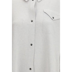Fabiana Filippi Gray Wool Dress Shirt