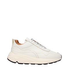 Buttero Weiße Leder-Sneaker mit niedrigem Schaft