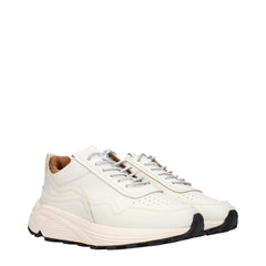 Buttero Weiße Leder-Sneaker mit niedrigem Schaft