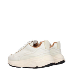 Buttero Weiße Leder-Sneaker mit niedrigem Schaft