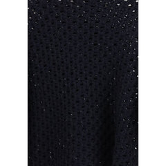 Fabiana Filippi Black Wool Oves Aries Sweatshirt