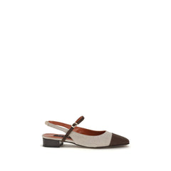 Carel Paris Beige Baumwoll-Ballerinas