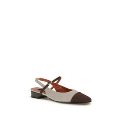 Carel Paris Beige Baumwoll-Ballerinas