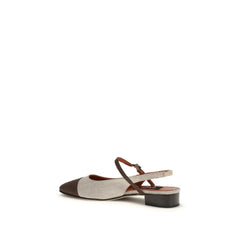 Carel Paris Beige Baumwoll-Ballerinas