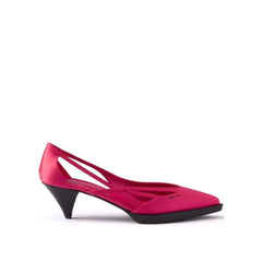 Prada Multicolor Silk Mid Heel Pumps