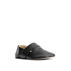 Loewe Slipper aus schwarzem Kalbsleder