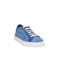 Moschino Couture Blue Leather Sneakers