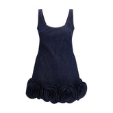 Self-Portrait Blue Cotton Casual Dress