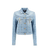 Versace blauwe katoenen spijkerjas