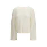 Allude Sweatshirt aus weißer Fleece-Wolle