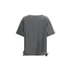 Ganni Graues Baumwoll-T-Shirt