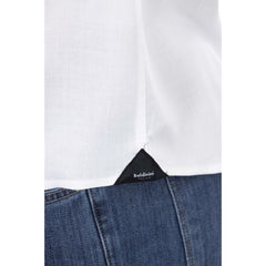 Baldinini Trend White Cotton Long Sleeve T-Shirt