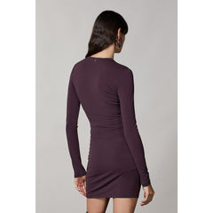 Patrizia Pepe Purple Acetate Cocktail Dress