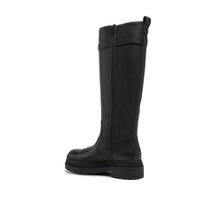 Salvatore Ferragamo Schwarze Overknee-Stiefel aus Kalbsleder