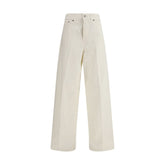 Haikure White Cotton Straight-Leg Jeans