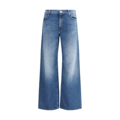 Mother Denim Blaue Baumwoll-Schlagjeans