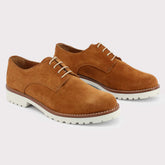 Gemaakt in Italië Bruine suède leren Oxfords en Derbies