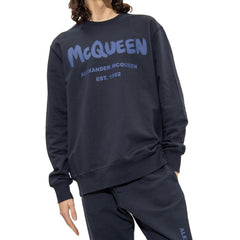 Alexander McQueen Blaues Baumwoll-Sweatshirt