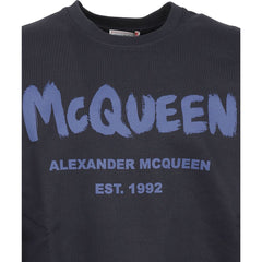 Alexander McQueen Blaues Baumwoll-Sweatshirt