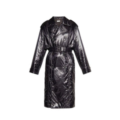 Saint Laurent Schwarzer Polyamid-Mantel