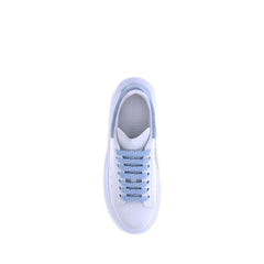 Alexander McQueen Blue Calf Leather Bos Taurus Platform Sneakers