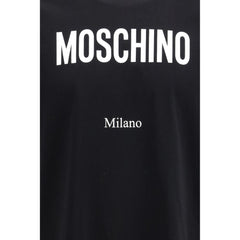 Moschino Schwarzes Baumwoll-T-Shirt
