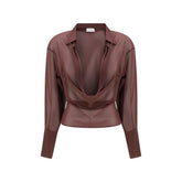 The Andamane Purple Silk Blouse